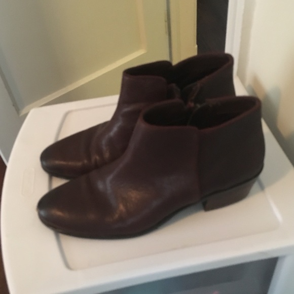 Sam Edelman brown leather booties 8 - Picture 1 of 3